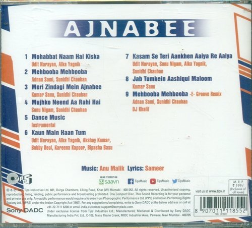 Ajnabee - CD [DVD] AKSHAY KUMAR & BOBBY DEOL