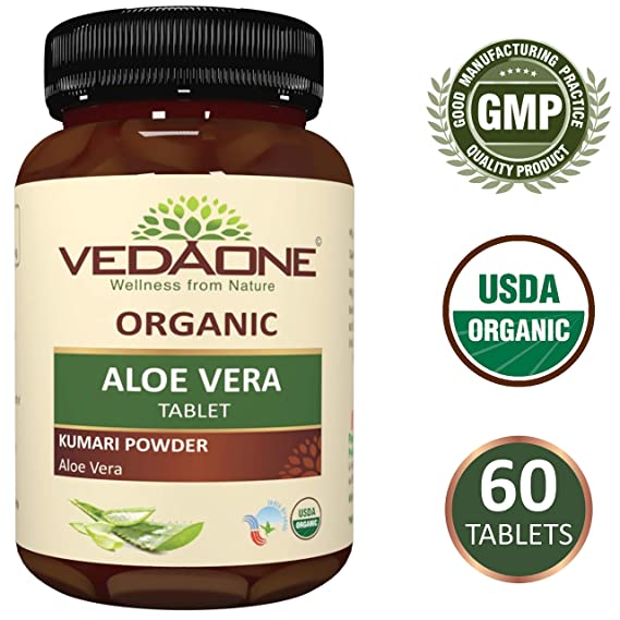 Vedaone Organic Aloe Vera Capsules 60 cap