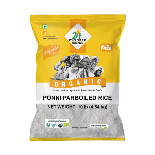 24 Mantra Organic Ponni Parboiled Rice 10 lbs