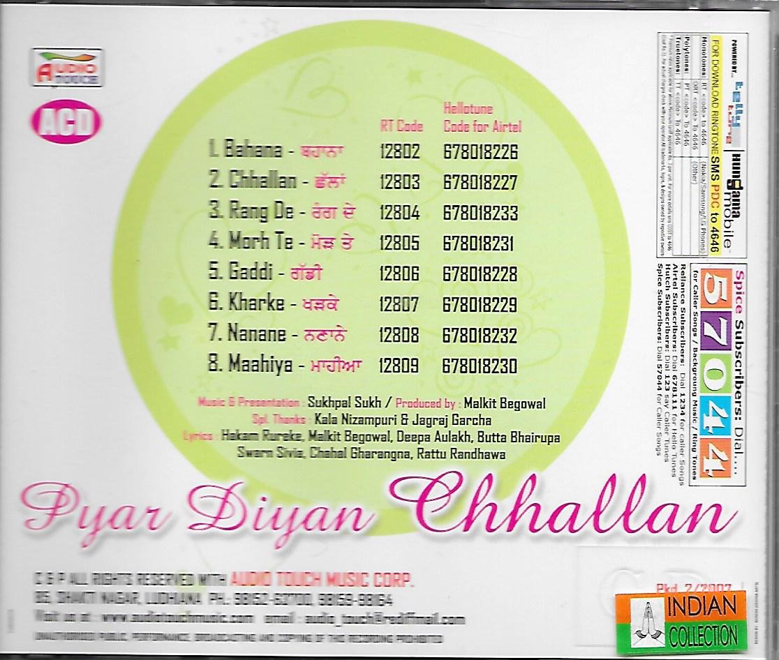 Pyar Diyan Chhallan [Audio CD]