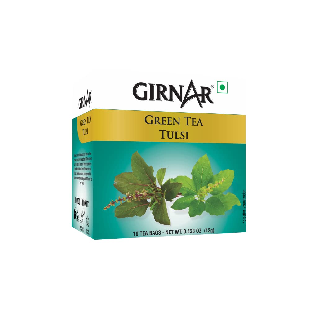 Girnar Green Tea With Tulsi (10 Tea Bag)