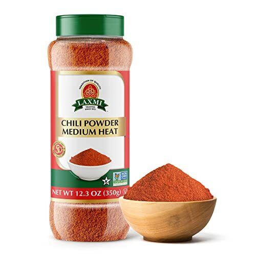 Laxmi Brand House of Spices, Chili Powder Medium Heat, Bulk Spices, Non GMO,