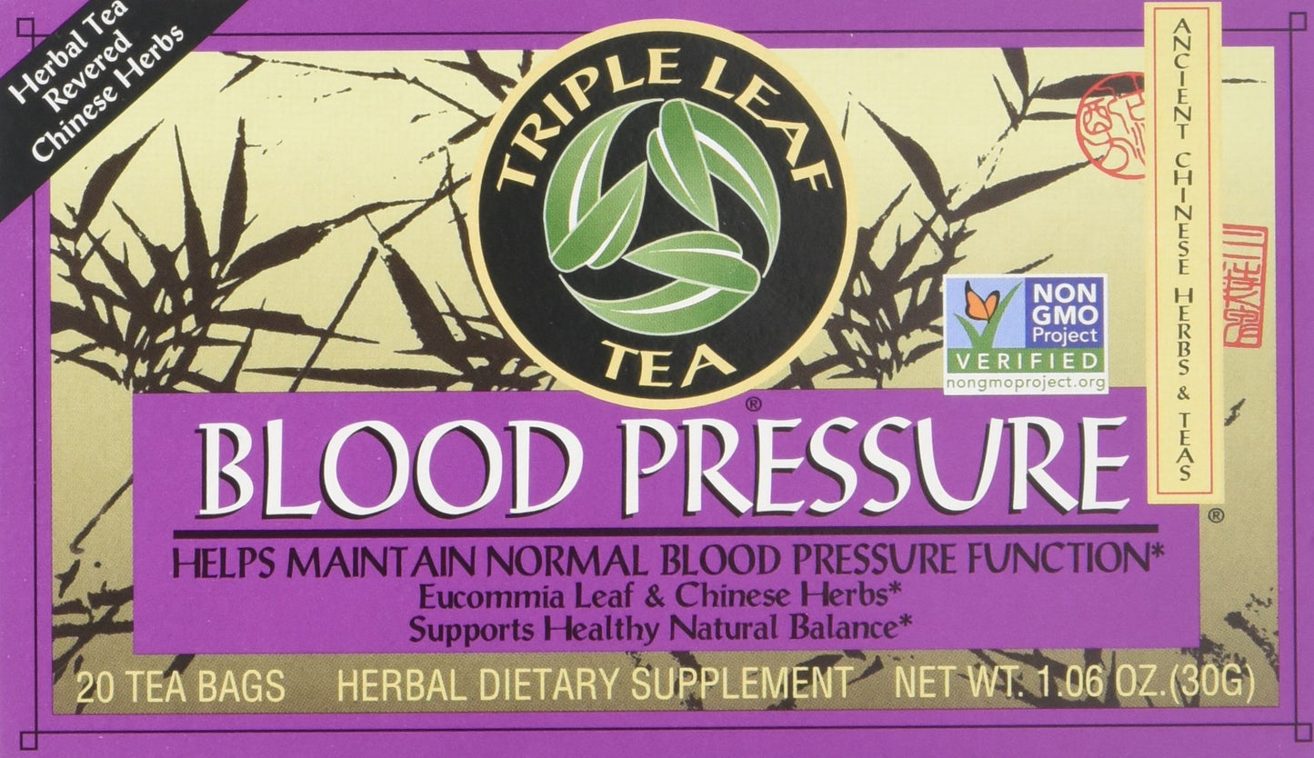 Triple Leaf Blood Pressure Tea Bags, 1.06 Ounce 20 Count (Pack of 3)