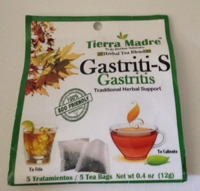 Tierra Madre Gastritis (Gastriti-s) Herbal Tea Blend - 5 Pack/Each Bag with 5 Tea Bags