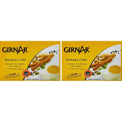 Pack Of 2 - Girnar Instant Masala Chai Milk Tea - 120 Gm - Indian Tea & Coffee