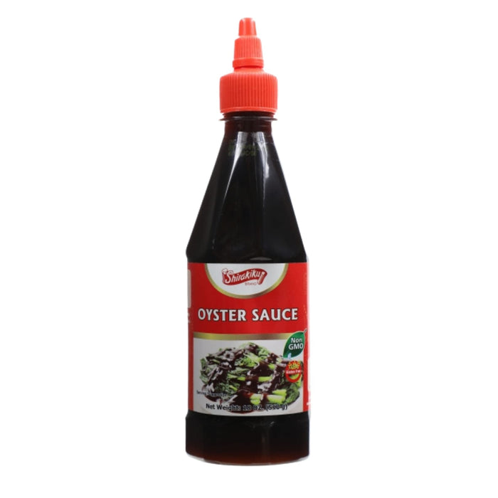 Oyster Sauce, Non GMO Shirakiku, 18 oz Squeeze Bottle with twist cap