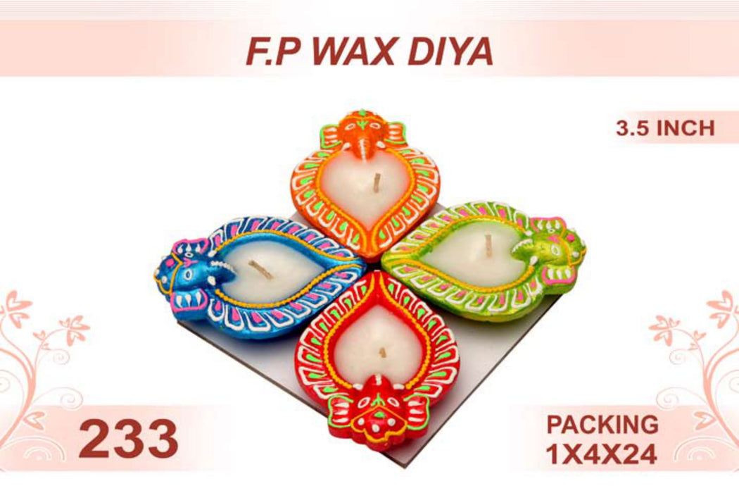 F.P. Wax Diya 4pc 3.5inch #233