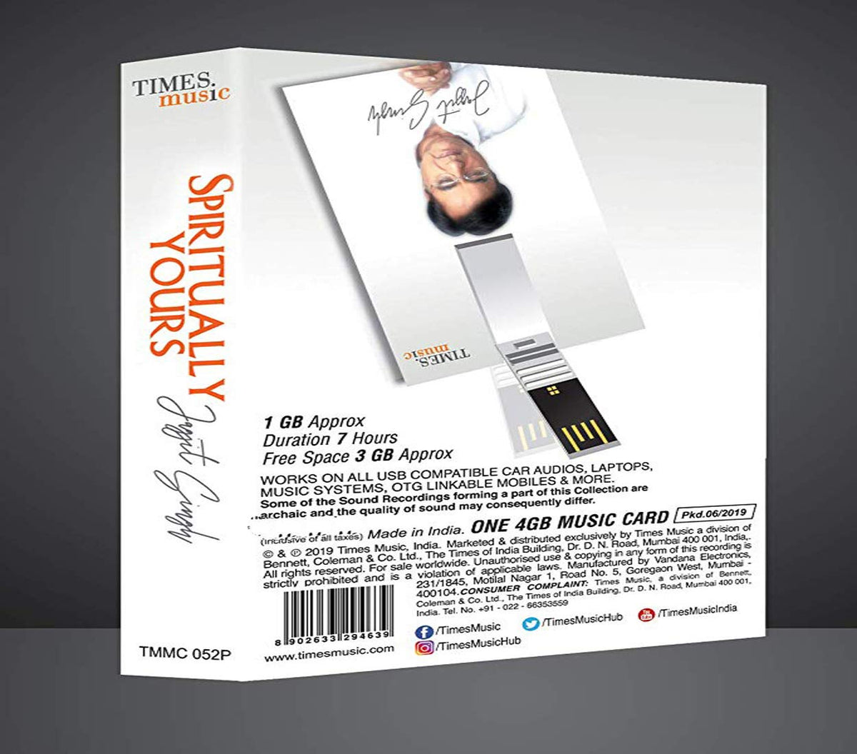 Spiritually Yours - Jagajit Singh (4GB) USB Music Card
