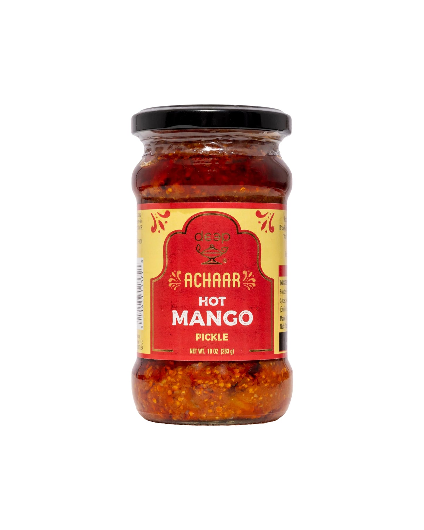 Deep Authentic Indian Spice Mix Blend Hot Mango Pickle - 10 Oz | Ready to Use Rich Aroma and Taste of Achar | Mango, Fenugreek, Mustard, Asafoetida | Vegetarian | No Artificial Colours