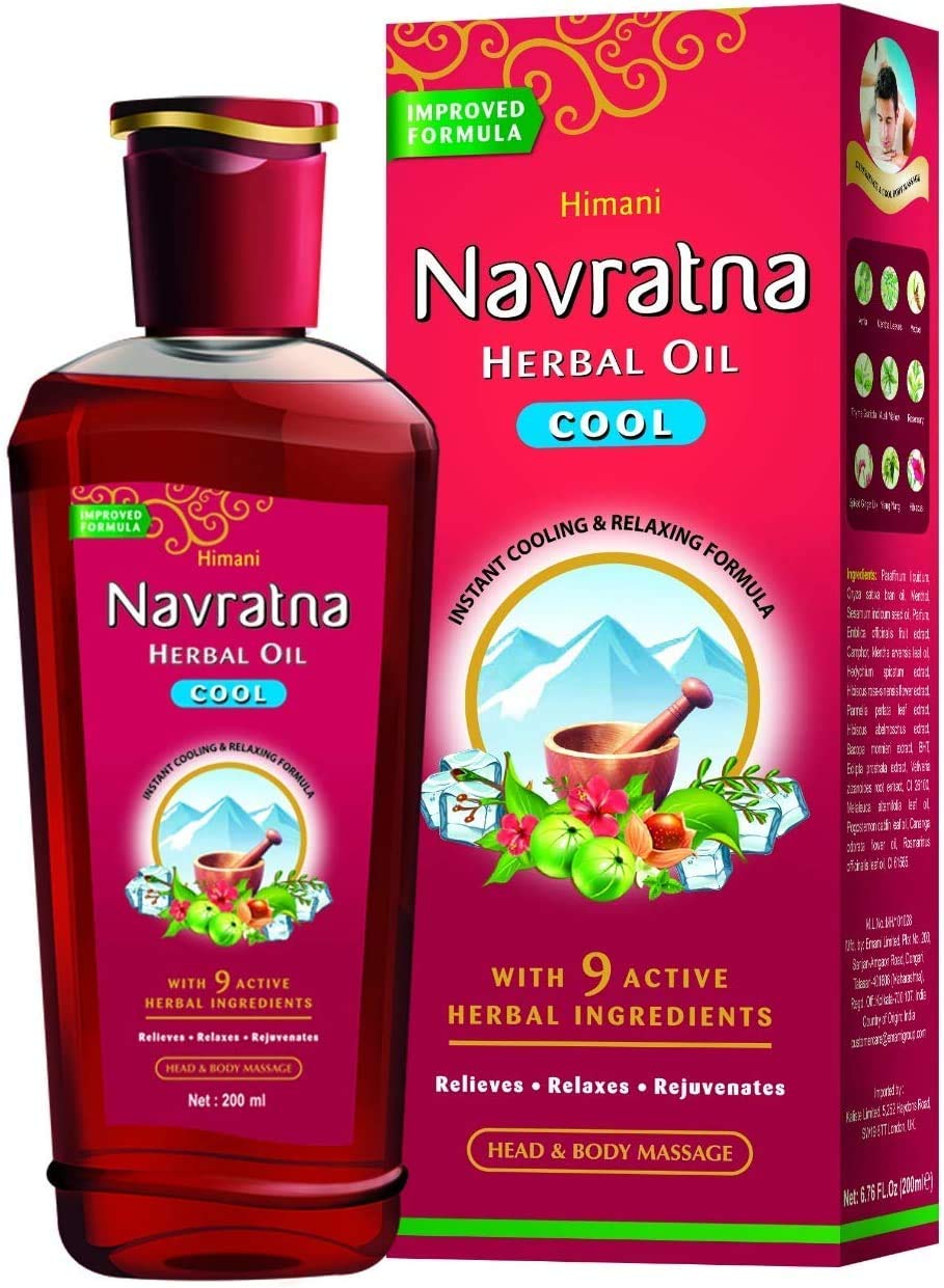 Emami / Himani Navratna Ayurvedic Herbal Hair (MultiPurpose) Oil 500ml by Navratna Hair Oil - Thanda Thanda Cool Cool