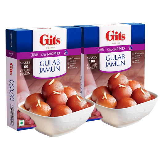 Gits Instant Gulab Jamun Dessert Mix, 1000g (Pack of 2 X 500g Each)