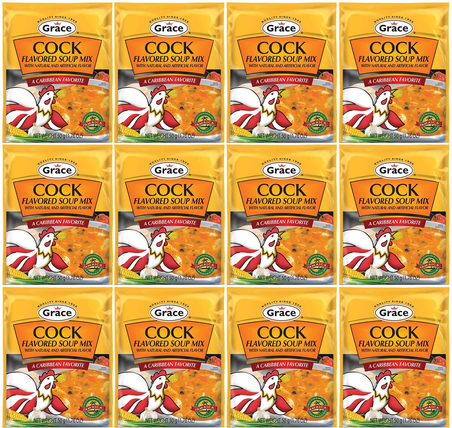 Grace Cock Flavored Soup Mix, 1.76 Oz (Pack of12)