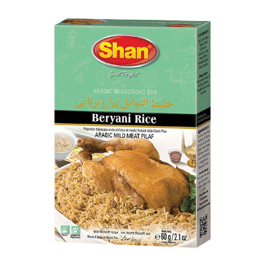 Shan Beryani Rice Arabic Seasoning Mix 2.11 oz (60g) - Spice Powder for Arabic Style Mild Meat Pilaf  (2.11 Ounce (Pack of 1))