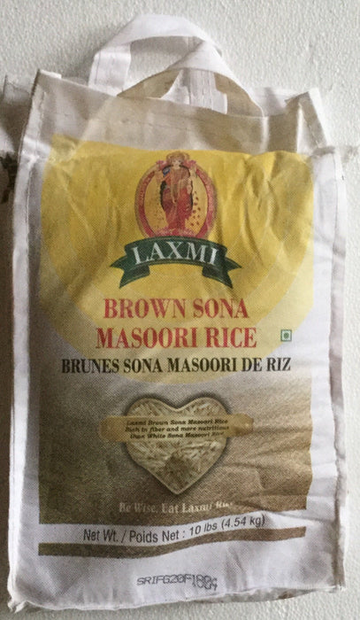 Laxmi Brown Sonamasuri Rice 10 lbs