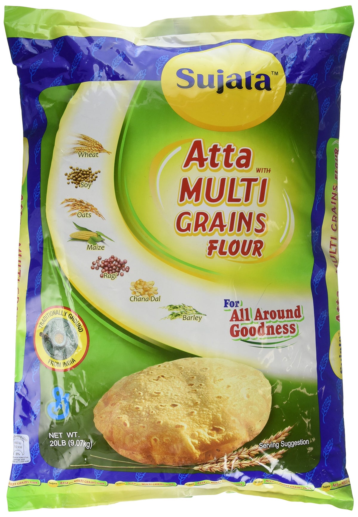 Sujata Atta Multigrains 20 lbs - Whole Wheat Atta