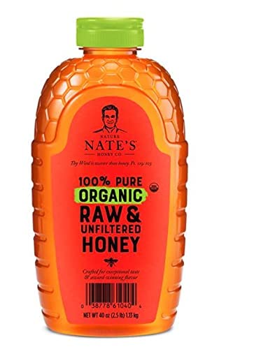 Nature Nate's 100 % Organic Raw Unfiltered Honey 40 Oz