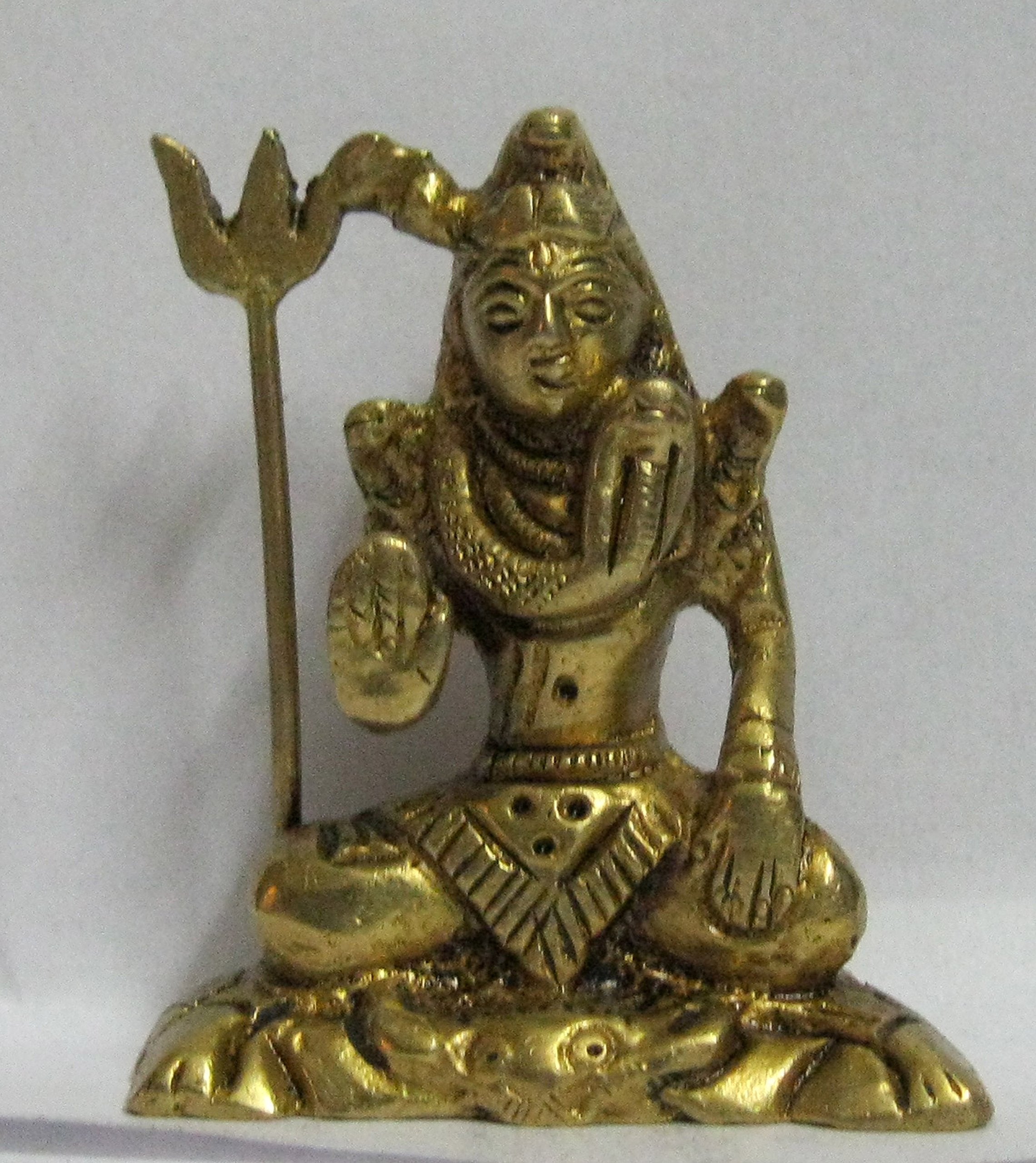 Small Shiv BRASS STATUE OF LORD SHIVA (Small) - 24 – Mahaekart LLC