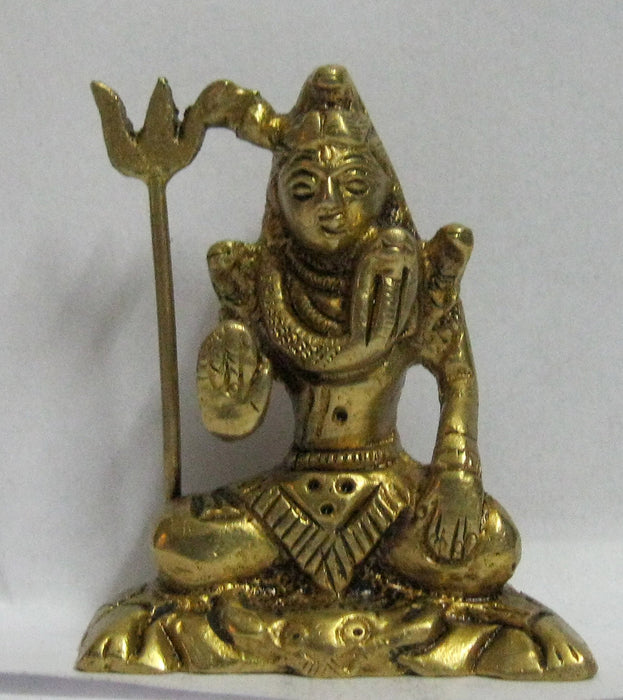 BRASS STATUE OF LORD SHIVA (Small) - 24