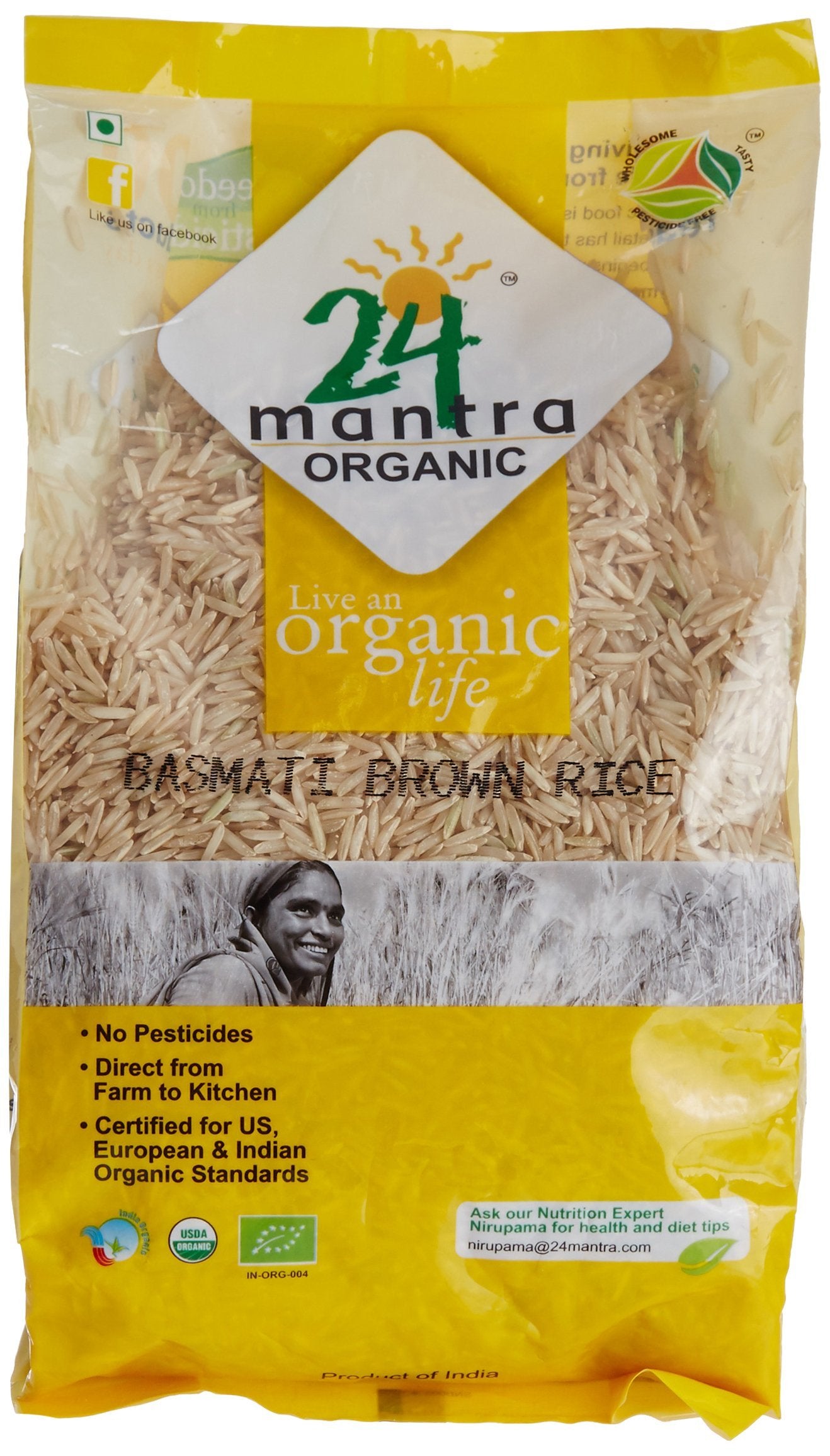 24 Mantra Organic Brown Basmati Rice 10 lbs