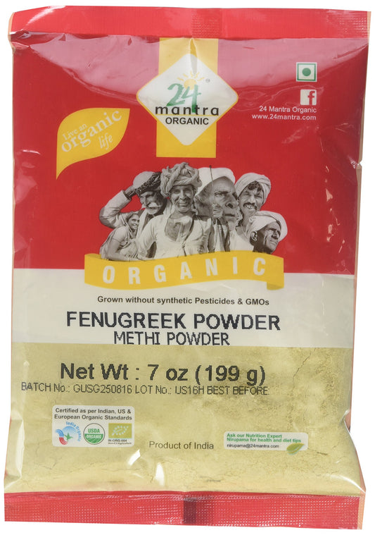 24 Mantra Organic Fenugreek Powder 7 Oz