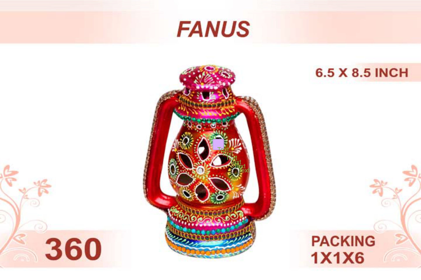 Fanus 1pc 6.5x8.5inch #360