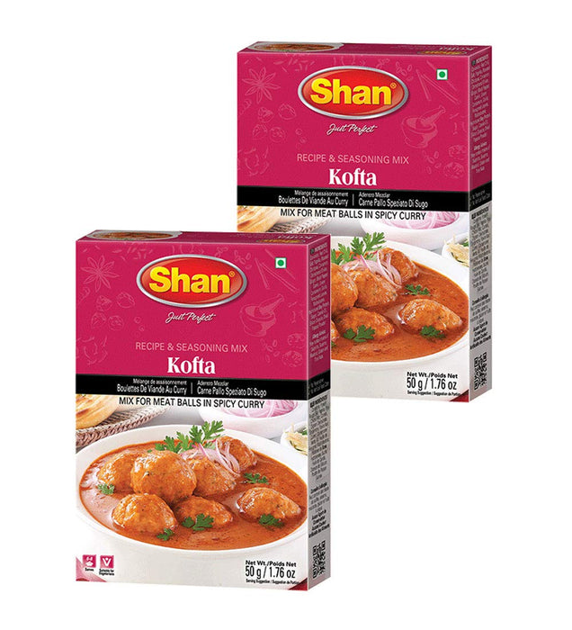 Shan - Kofta Seasoning Mix (50g), Spice Packets for Meat Balls in Spicy Curry (Pack of 2)