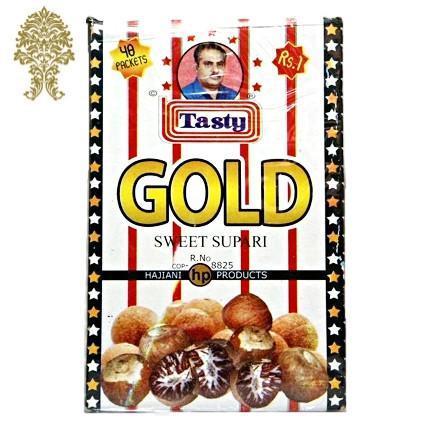 Tasty Gold Sweet Supari Sweet Betel Nuts 48 Packets 100gms