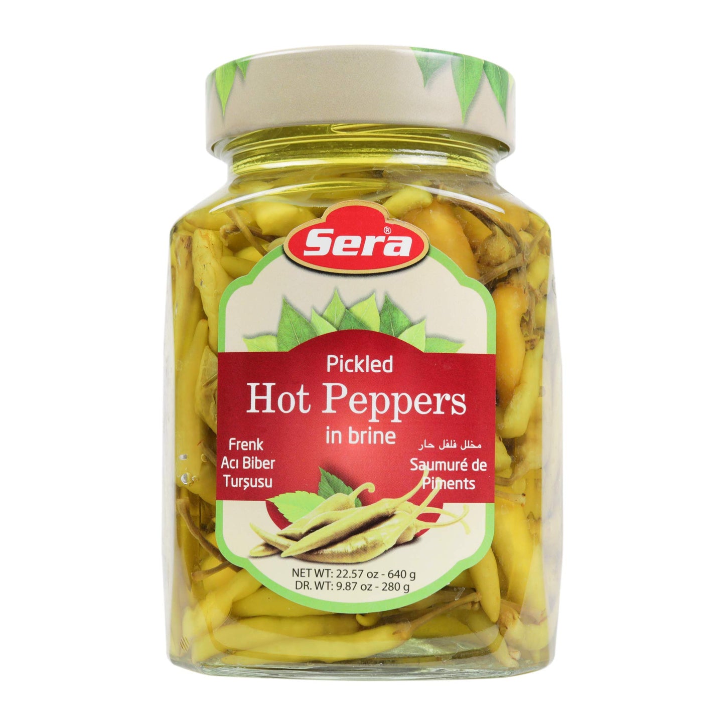 Sera Pickled Hot Peppers in Brine Add Heat and Flavor to Salads, Greens, Sandwiches and More! 1.41 Lb