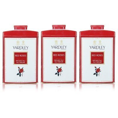 Yardley Red Rose Perfumed Talc (Pack of 3) 250 g