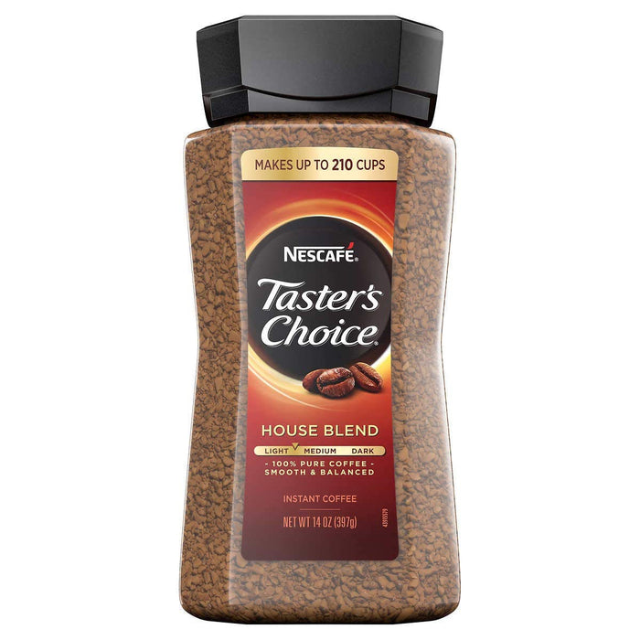 Nescaf Tasters Choice Lt Med House Blend  Instant Coffee 14 Oz