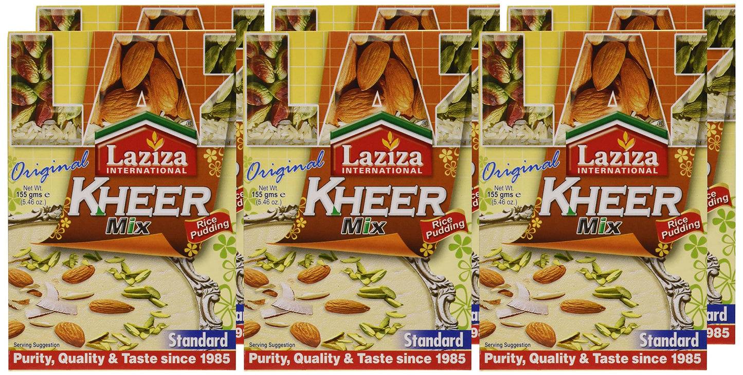 Laziza Kheer Mix Standard (rice Pudding), 155-Gram Boxes (Pack of 6)