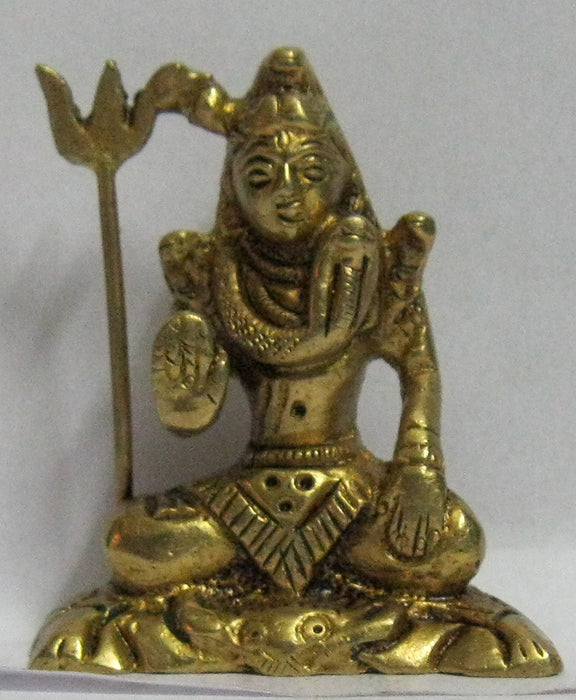 BRASS STATUE OF LORD SHIVA (Small) - 24