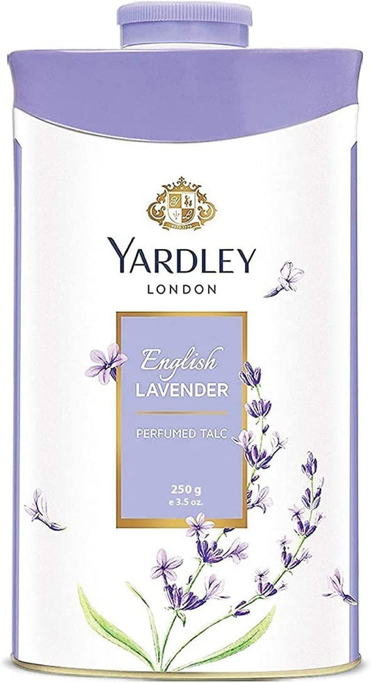 Yardley London Fresh Floral Fragrance Locked in a Fine & Silky Perfumed Talcum Powder (Yardley London English Lavender, Pack of 1 250Gram)