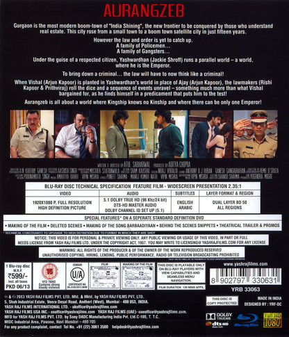 Aurangzeb (Hindi Movie / Bollywood Film / Indian Cinema Blu Ray) [Blu-ray]