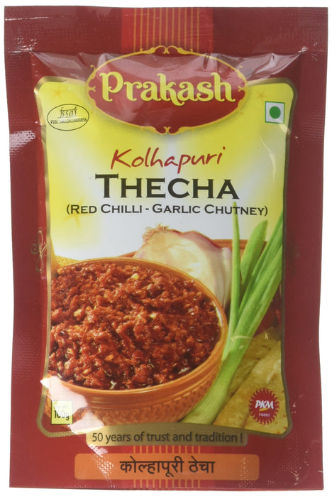Prakash, Kolhapuri Thecha (Red Chilli- Garlic Chutney), 100 Grams(gm)