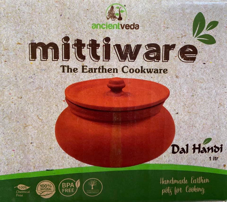 Mittiwar Earthen Cookware Handi 2 Litre