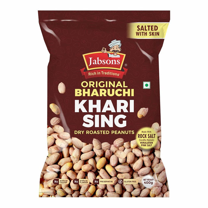 Jabsons Peanuts -Bharuchi Salted Roasted 400 gms