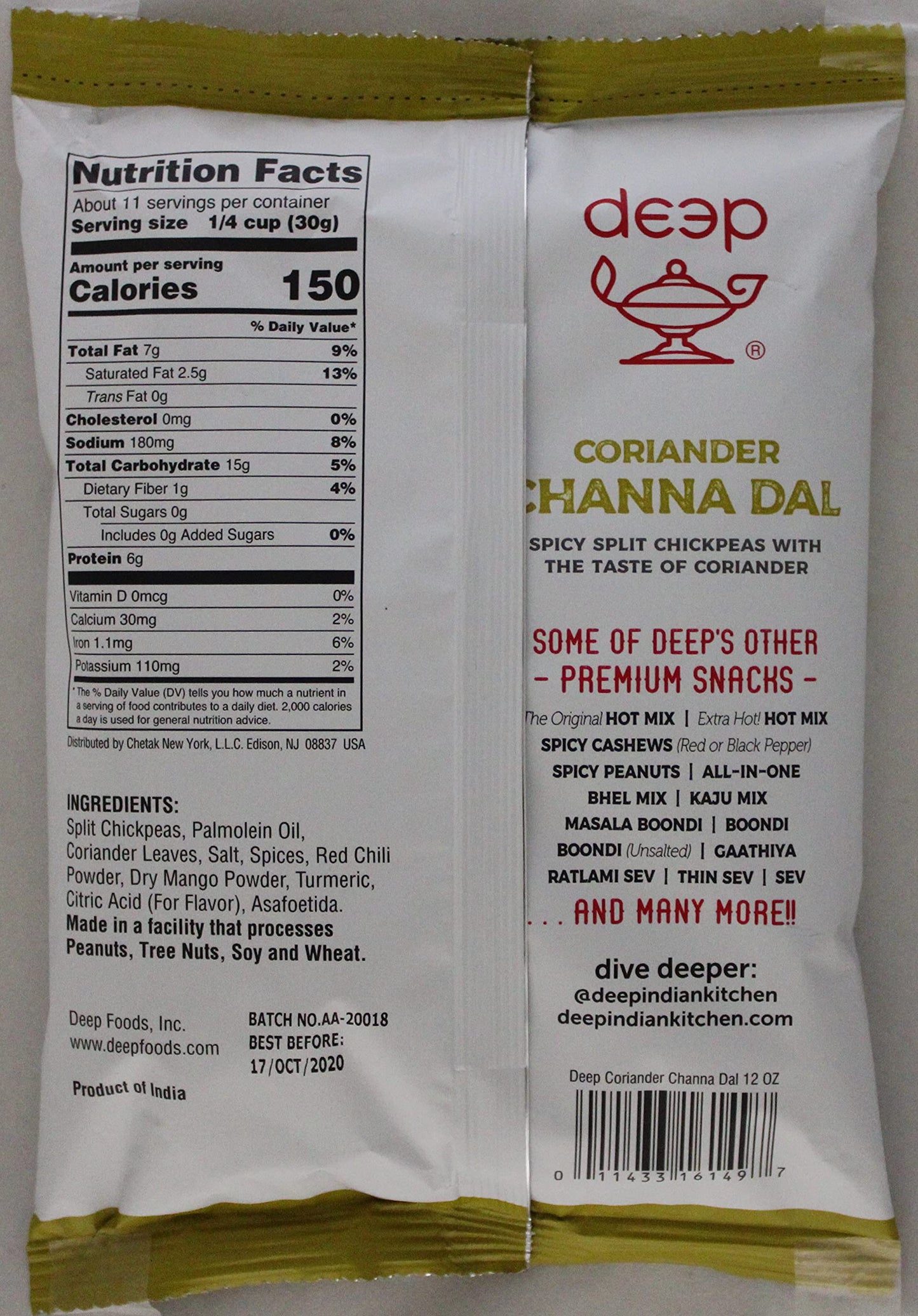 Deep Coriander Chana Dal 340 gms