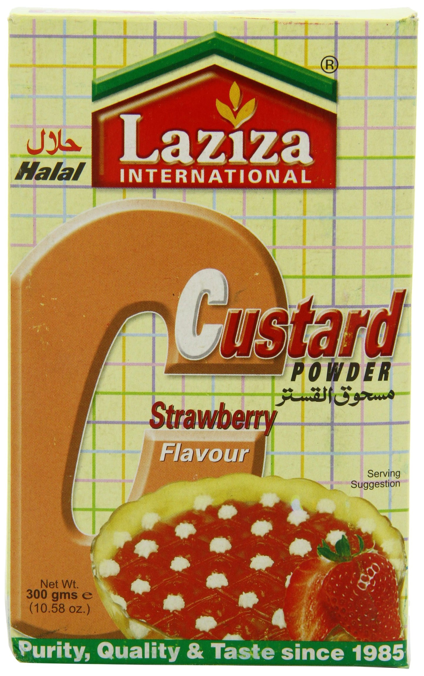 Laziza Custard Powder- Strawberry Flavor 300 gms