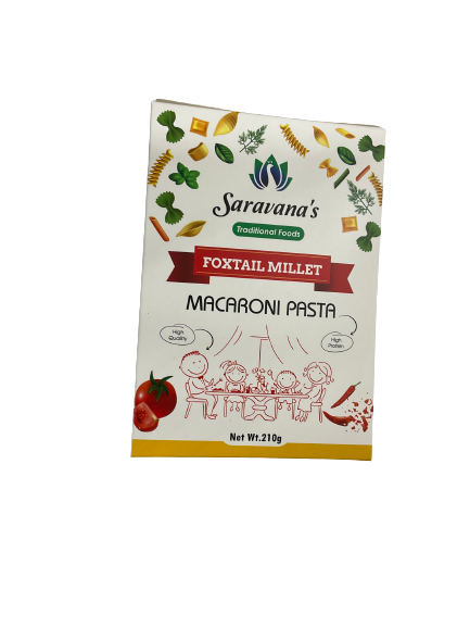 Saravana'S Foxtail Millet Mcaroni 210 gm - Gourmet Indian Good