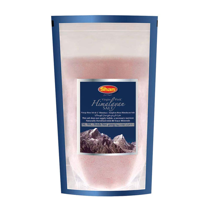 Shan - Himalayan Pink Salt, 400g, Pure Fine Salt Naturally Fortified with 84 Trace Minerals