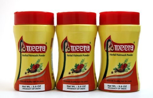 Meera Herbal Hairwash Powder (3.5 Oz) 3-Pack (3-Pack) by Meera