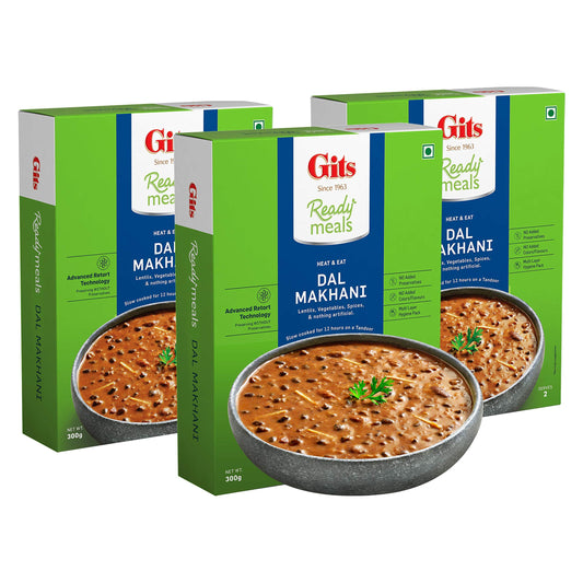 Gits Ready to Eat Dal Makhani, 900g (Pack of 3 X 300g Each)