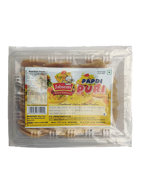Jabsons Papdi Puri 200 gms - Indian Snack