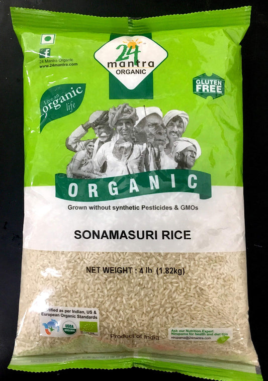 24 Mantra Organic Sonamasuri Rice 4 lbs