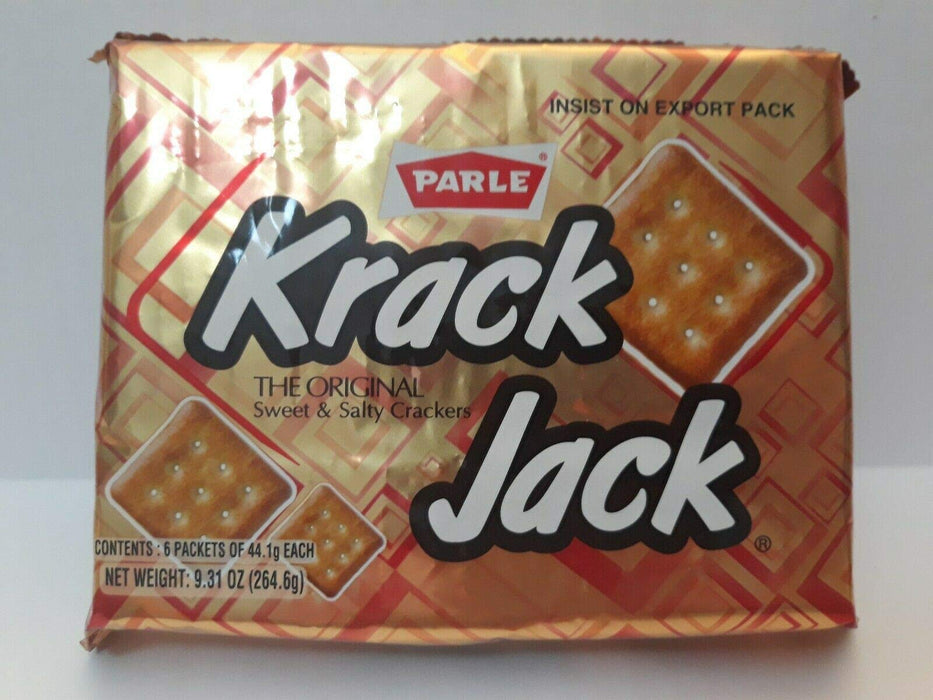 Parle Krack Jack - The Original Sweet & Salty Crackers - 44.1 Gram (Pack of 6)