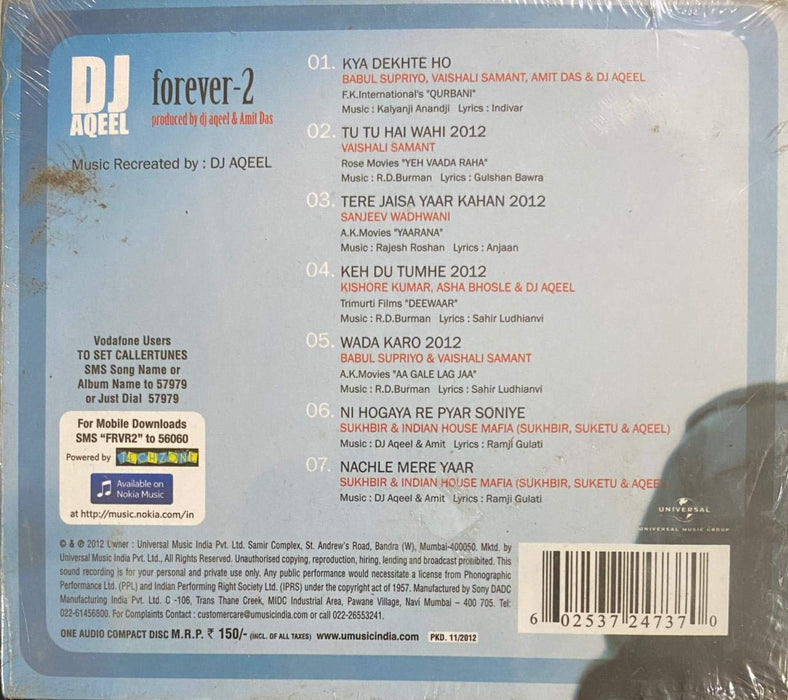 DJ Aqeel Forever - 2 (Bollywood Remixes) [Audio CD]