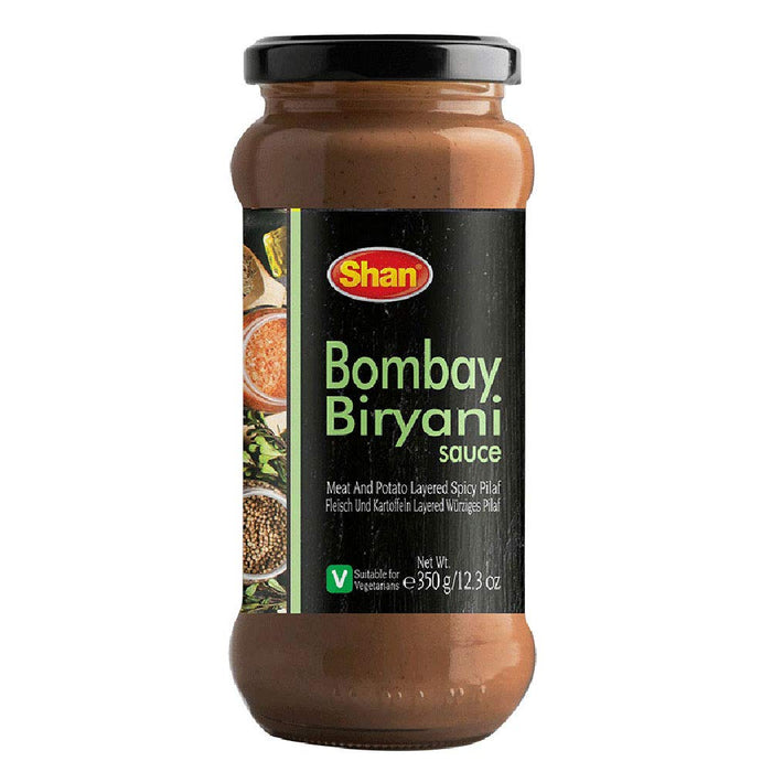 Shan Bombay Biryani Cooking Sauce 12.3oz (350g) - Simmer Sauce for Meat and Potato Layered Spicy Pilaf - Easy to Cook Delicious Meal at Home - Suitable for Vegetarians