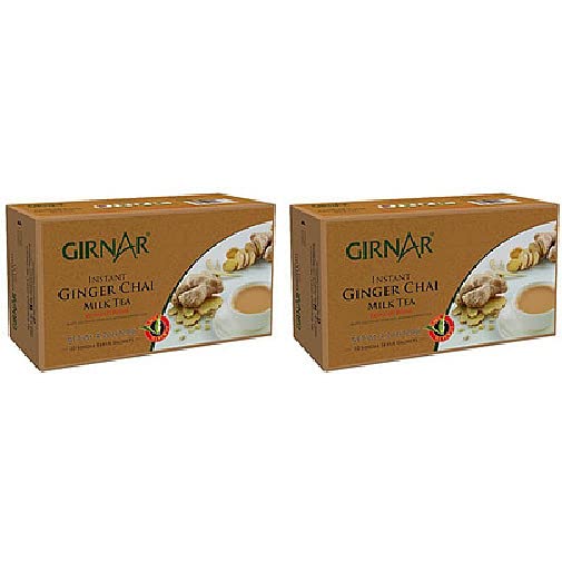 Pack Of 2 - Girnar Instant Ginger Chai Milk Tea - 4.2 Oz - Indian Tea & Coffee