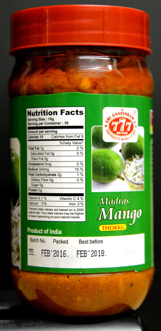  Madras mango Thokku